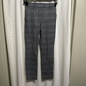 H&M Women's Grey Plaid Trousers